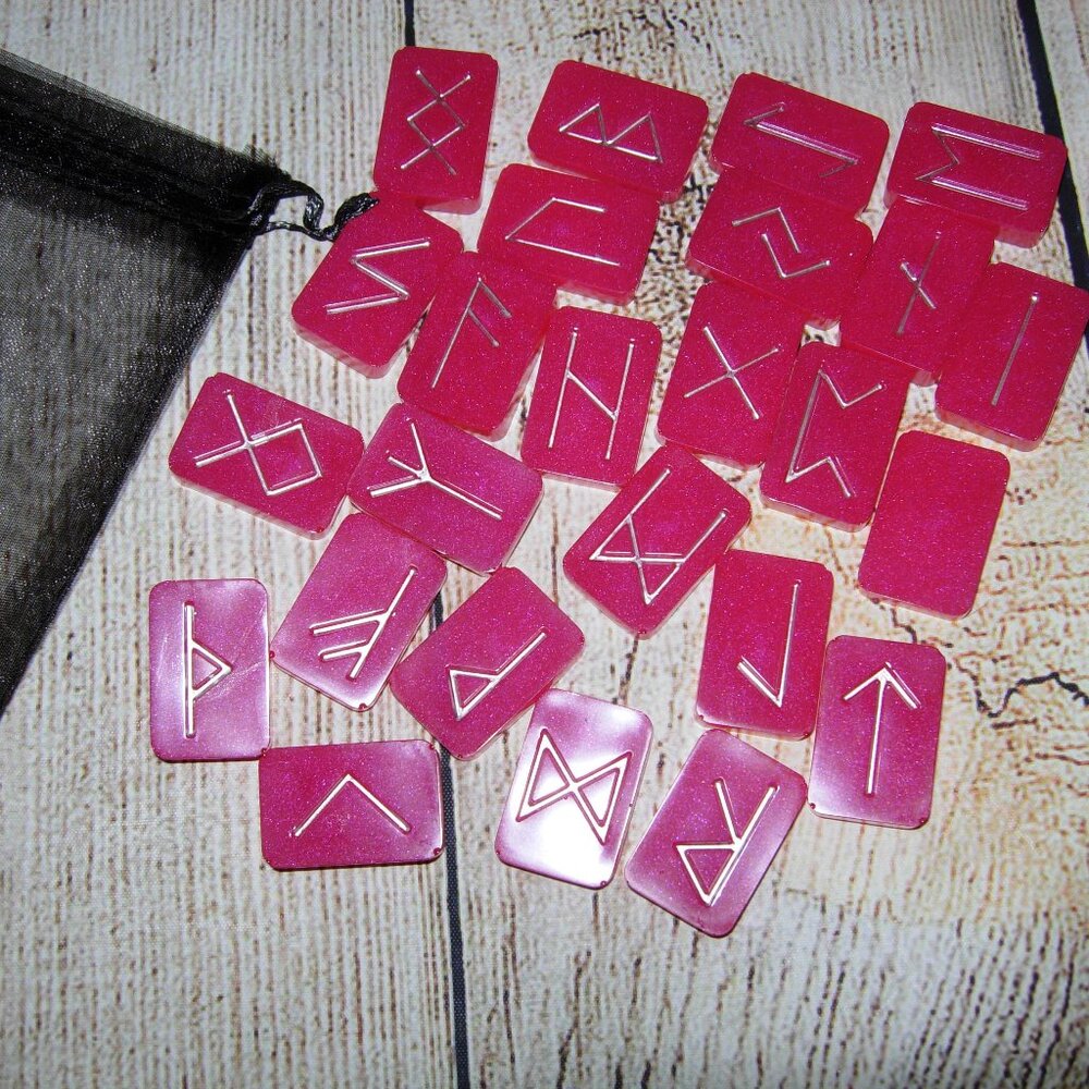 Viking Futhark Runes Stone Set - Picture 3 of 6
